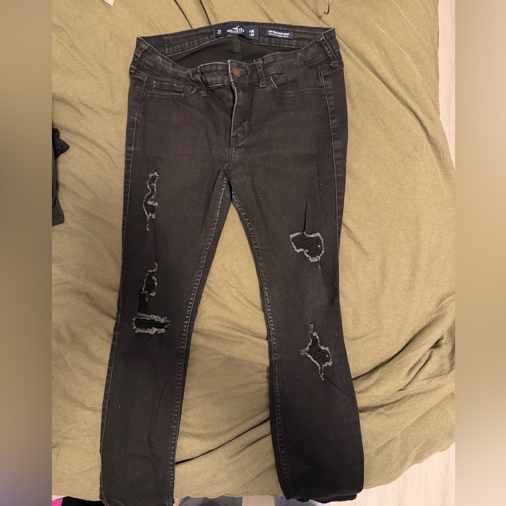 Hollister Black Distressed Skinny Jeans